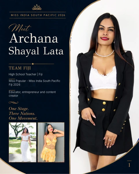 Archana Shayal Lata, Team Fiji, official contestant profile cover