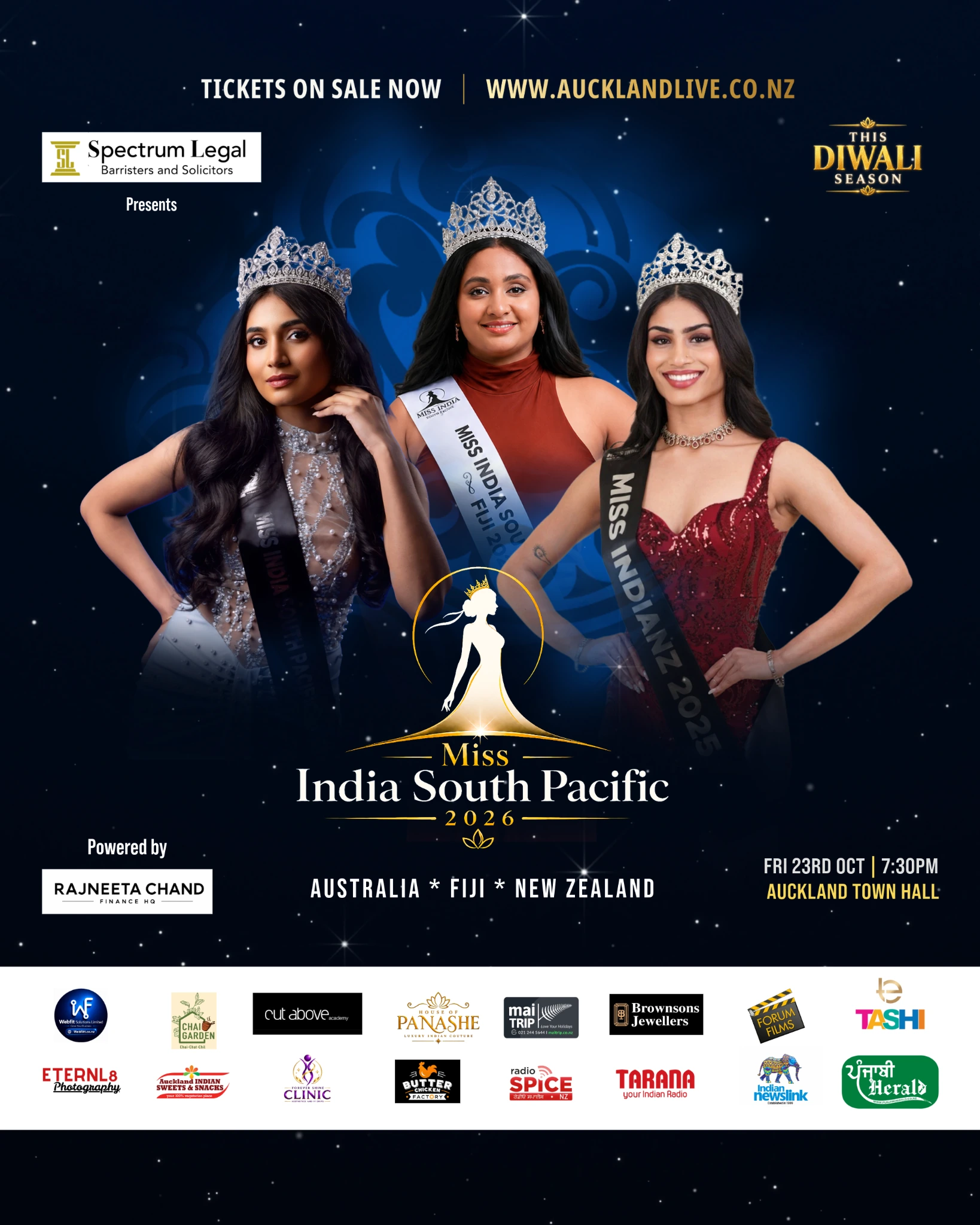Miss India South Pacific 2026 Grand Finale official poster