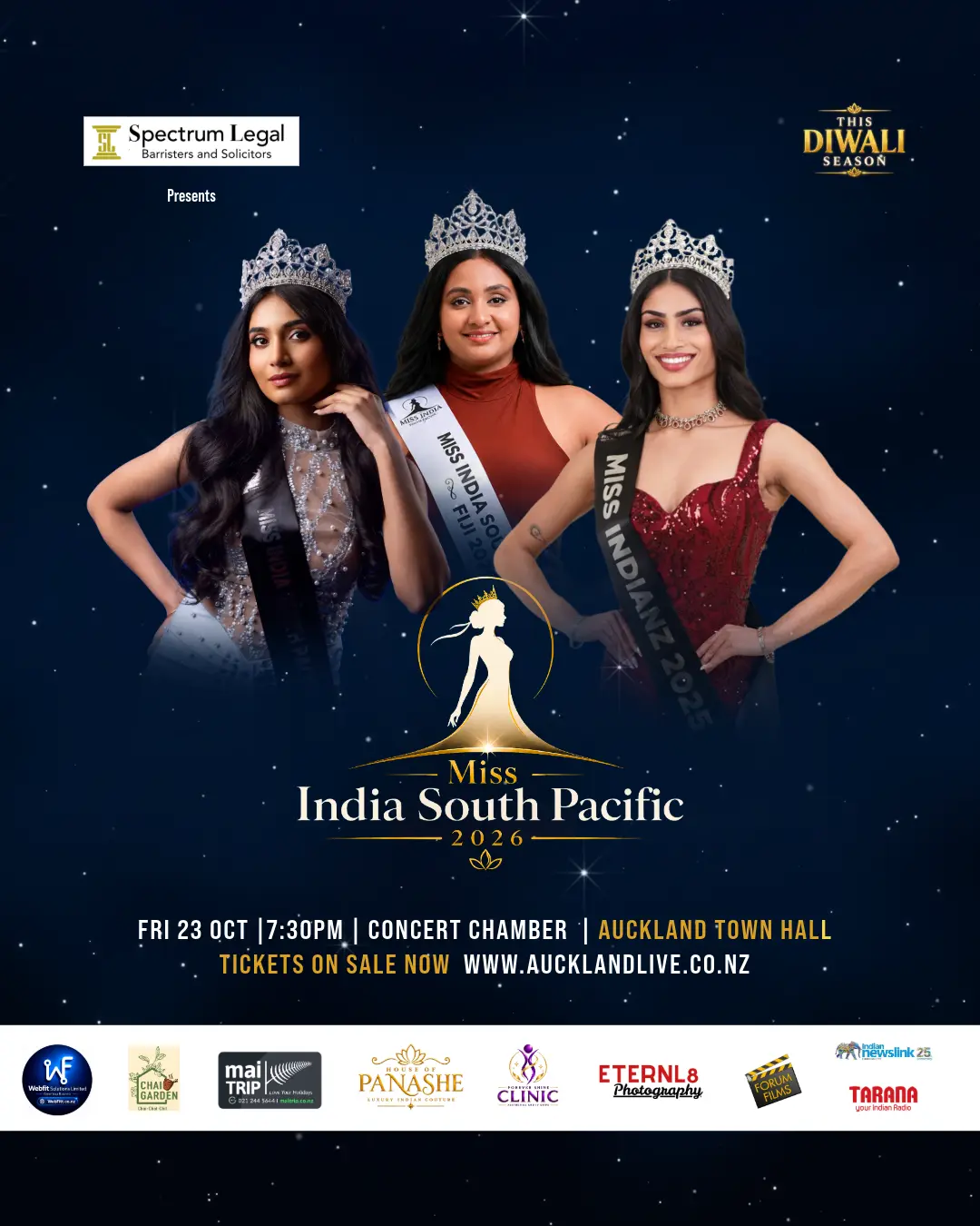 Miss India South Pacific 2026 Grand Finale official poster